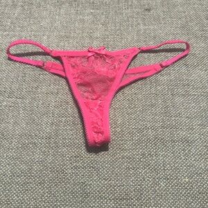 Size medium pink thong